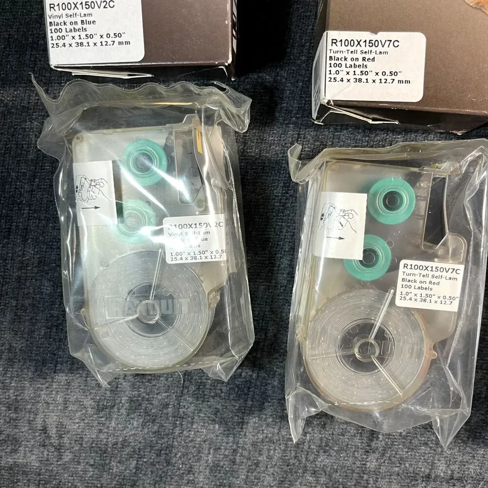 Panduit P1 Label Cassette Lot of 6 Self Laminating Continuous Tape Marker Plat